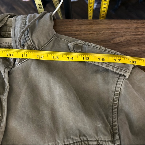 Aritzia azure Skies Olive Hooded Jacket M - Picture 9 of 13